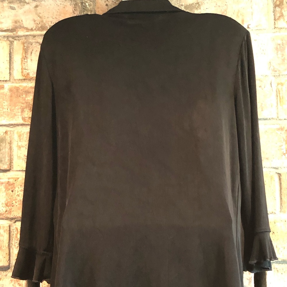 Black Ruffled Lightweight Jacket - image 7